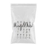 Maxbell 15 Pieces Tibetan Silver Charms Pendant DIY Necklace Making