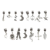 Maxbell 15 Pieces Tibetan Silver Charms Pendant DIY Necklace Making