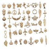 Maxbell 50 Pieces Necklace Bracelets Pendant DIY Jewelry Making Charms Beads