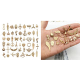 Maxbell 50 Pieces Necklace Bracelets Pendant DIY Jewelry Making Charms Beads