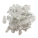 Maxbell 50Pcs Heavy Duty Plastic Hard Wall Hooks Photo Picture Frame Hanging 20x40mm