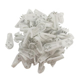 Maxbell 50Pcs Heavy Duty Plastic Hard Wall Hooks Photo Picture Frame Hanging 20x40mm