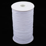 Maxbell 182m Elastic Stretch Cord for Clothes Dress Sport Pants Sewing Trim White
