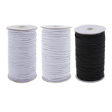 Maxbell 182m Elastic Stretch Cord for Clothes Dress Sport Pants Sewing Trim White