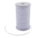 Maxbell 182m Elastic Stretch Cord for Clothes Dress Sport Pants Sewing Trim White