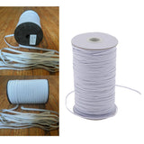 Maxbell 182m Elastic Stretch Cord for Clothes Dress Sport Pants Sewing Trim White