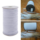 Maxbell 182m Elastic Stretch Cord for Clothes Dress Sport Pants Sewing Trim White