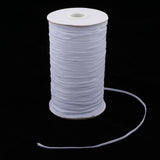 Maxbell 182m Elastic Stretch Cord for Clothes Dress Sport Pants Sewing Trim White