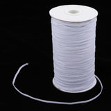 Maxbell 182m Elastic Stretch Cord for Clothes Dress Sport Pants Sewing Trim White