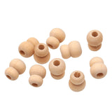 Maxbell 50Pcs Wood Beads with Hole Loose Spacer Beads DIY Jewelry Making Craft Bulk