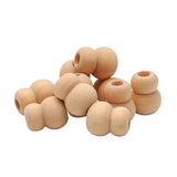 Maxbell 50Pcs Wood Beads with Hole Loose Spacer Beads DIY Jewelry Making Craft Bulk