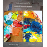 Maxbell 1pc Oil Paint 50ml Tube Professional Children Drawing Light Blue