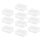 Maxbell 10Pcs Clear Storage Box Jewelry Beads Small Items Hardware Home Organizer