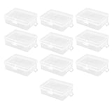 Maxbell 10Pcs Clear Storage Box Jewelry Beads Small Items Hardware Home Organizer