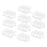 Maxbell 10Pcs Clear Storage Box Jewelry Beads Small Items Hardware Home Organizer