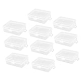 Maxbell 10Pcs Clear Storage Box Jewelry Beads Small Items Hardware Home Organizer