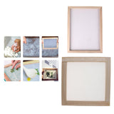 Maxbell Paper Making Frame Screen Wood Paper Making Papermaking Mould Crafts 20x20CM