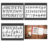 Maxbell 3x Alphabet Letter Number Stencils Templates Stationery Drawing Art Painting
