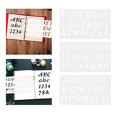 Maxbell 3x Alphabet Letter Number Stencils Templates Stationery Drawing Art Painting