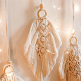 Maxbell  Macrame Woven Wall Hanging Tapestry Boho Chic Bohemian Home Leaves Art Decor