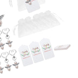 20pcs Angel Keychain Shining Baby Shower Keyring Pendant Gift Bags Pink