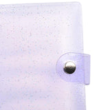 Mini Photo Album Card Holder Key Chain for 6.5x8.9cm Photo Shining purple