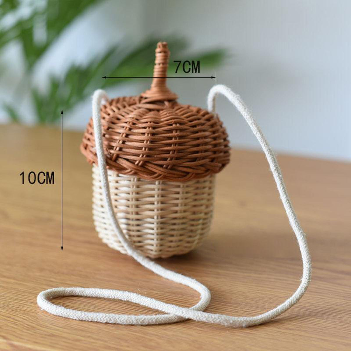 Women Fashion Handwoven Rattan Handbag Straw Travel Casual Bucket Bag Beach