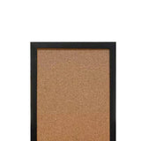 Cork Bulletin Board Rectangle Decorative Tiles for Home Office Message Black