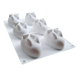 Maxbell  6-Cavity 3D Cake Mold Baking Cups for Roasting Baking Mousse Pudding Cupcake