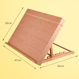 Maxbell Artist Beech Wooden Tabletop Sketch Box Easel Drawer 47x36CM