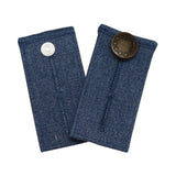 Denim Pants Extender 2 Button Hooks Elastic Waist Extenders Blue