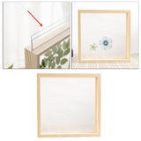 Maxbell Wood Plant Specimen Photo Frame Transparent Dried Flowers Wedding Wall Decor 21.3x21.3cm