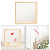 Maxbell Wood Plant Specimen Photo Frame Transparent Dried Flowers Wedding Wall Decor 21.3x21.3cm