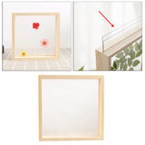 Maxbell Wood Plant Specimen Photo Frame Transparent Dried Flowers Wedding Wall Decor 21.3x21.3cm