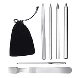 Maxbell Paracord FID Set Lacing with Velvet Bag for DIY Strings Bracelet Crafts Tool 6pcs