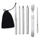 Maxbell Paracord FID Set Lacing with Velvet Bag for DIY Strings Bracelet Crafts Tool 6pcs