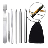 Maxbell Paracord FID Set Lacing with Velvet Bag for DIY Strings Bracelet Crafts Tool 6pcs