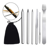 Maxbell Paracord FID Set Lacing with Velvet Bag for DIY Strings Bracelet Crafts Tool 6pcs