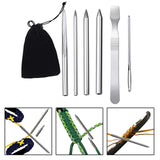 Maxbell Paracord FID Set Lacing with Velvet Bag for DIY Strings Bracelet Crafts Tool 6pcs