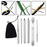 Maxbell Paracord FID Set Lacing with Velvet Bag for DIY Strings Bracelet Crafts Tool 6pcs