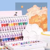 Maxbell Acrylic Paint Set with 1 Paint Brush Rich Pigments for Crafts 24 Colors