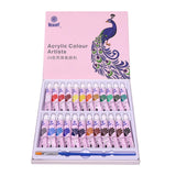 Maxbell Acrylic Paint Set with 1 Paint Brush Rich Pigments for Crafts 24 Colors