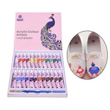 Maxbell Acrylic Paint Set with 1 Paint Brush Rich Pigments for Crafts 24 Colors