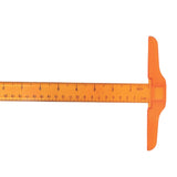 Maxbell Transparent inch Metric T-Square Plastic General Layout Work orange yellow