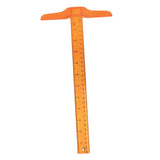 Maxbell Transparent inch Metric T-Square Plastic General Layout Work orange yellow