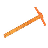Maxbell Transparent inch Metric T-Square Plastic General Layout Work orange yellow