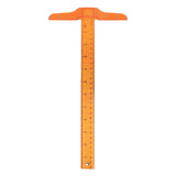 Maxbell Transparent inch Metric T-Square Plastic General Layout Work orange yellow