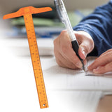 Maxbell Transparent inch Metric T-Square Plastic General Layout Work orange yellow
