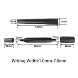 Maxbell 30x Refillable Pen Double Head Fine Replacement Nib Whiteboard Pen Tool DIY 80x10MM