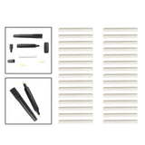 Maxbell 30x Refillable Pen Double Head Fine Replacement Nib Whiteboard Pen Tool DIY 80x10MM